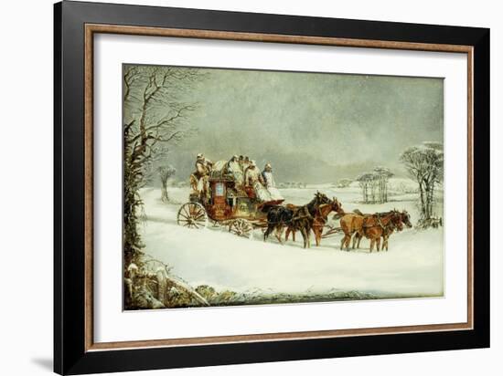 The York to London Royal Mail on the Open Road in Winter-Henry Thomas Alken-Framed Giclee Print