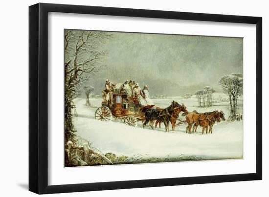 The York to London Royal Mail on the Open Road in Winter-Henry Thomas Alken-Framed Giclee Print