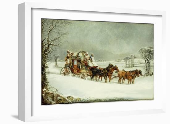 The York to London Royal Mail on the Open Road in Winter-Henry Thomas Alken-Framed Giclee Print