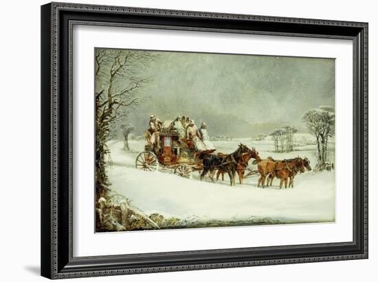 The York to London Royal Mail on the Open Road in Winter-Henry Thomas Alken-Framed Giclee Print