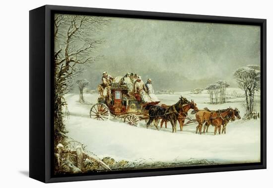 The York to London Royal Mail on the Open Road in Winter-Henry Thomas Alken-Framed Premier Image Canvas