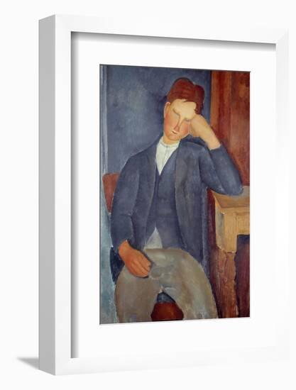The Young Apprentice by Amedeo Modigliani-null-Framed Photographic Print