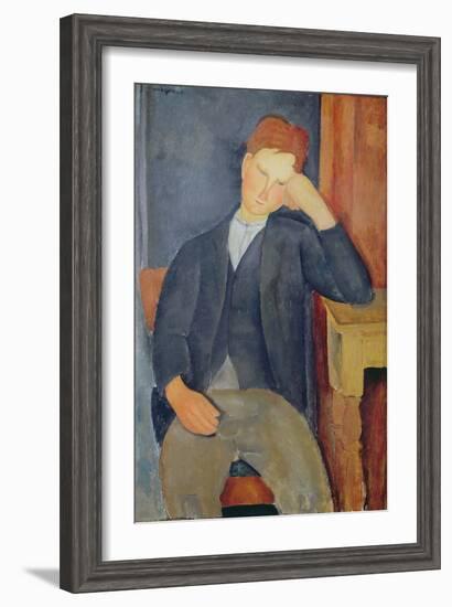 The Young Apprentice, c.1918-19-Amedeo Modigliani-Framed Giclee Print