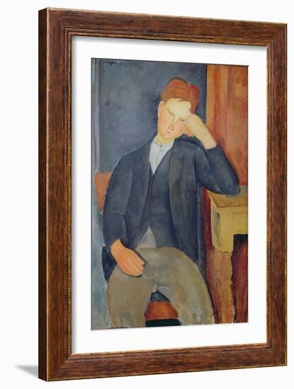 The Young Apprentice, c.1918-19-Amedeo Modigliani-Framed Giclee Print