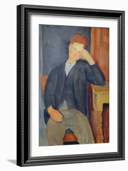 The Young Apprentice, c.1918-19-Amedeo Modigliani-Framed Giclee Print