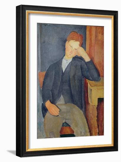 The Young Apprentice, c.1918-19-Amedeo Modigliani-Framed Giclee Print