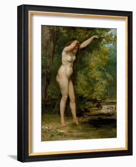 The Young Bather, 1866-Gustave Courbet-Framed Giclee Print