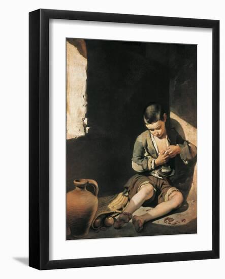 The Young Beggar-Bartolome Esteban Murillo-Framed Art Print