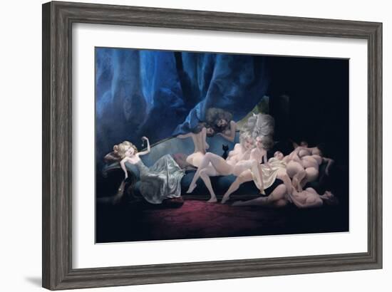 The Young Bride and Her Friends, from 'Bluebeard' by Charles Perrault (1628-1703)-Daniel Cacouault-Framed Giclee Print
