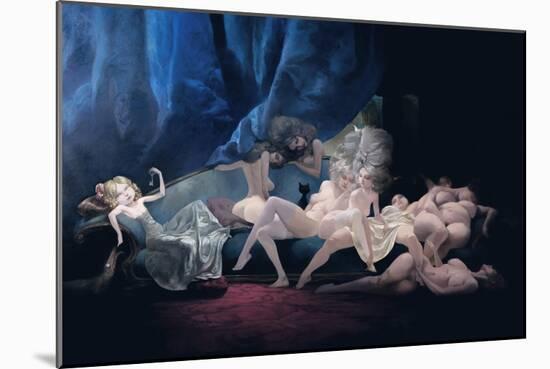 The Young Bride and Her Friends, from 'Bluebeard' by Charles Perrault (1628-1703)-Daniel Cacouault-Mounted Giclee Print
