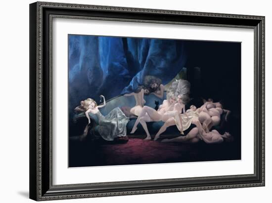 The Young Bride and Her Friends, from 'Bluebeard' by Charles Perrault (1628-1703)-Daniel Cacouault-Framed Giclee Print