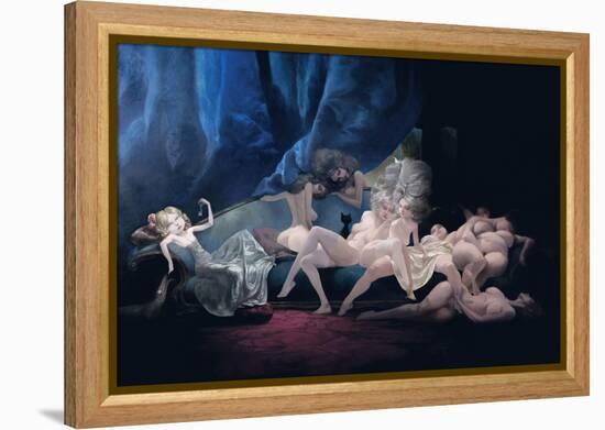 The Young Bride and Her Friends, from 'Bluebeard' by Charles Perrault (1628-1703)-Daniel Cacouault-Framed Premier Image Canvas