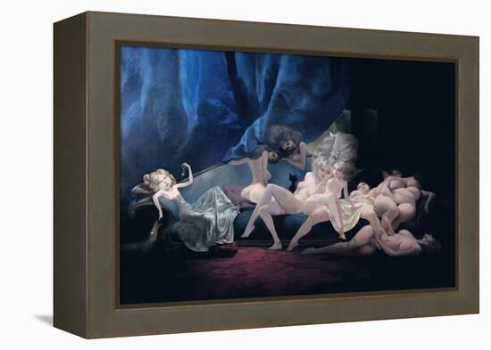 The Young Bride and Her Friends, from 'Bluebeard' by Charles Perrault (1628-1703)-Daniel Cacouault-Framed Premier Image Canvas