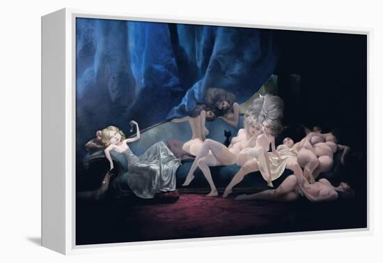 The Young Bride and Her Friends, from 'Bluebeard' by Charles Perrault (1628-1703)-Daniel Cacouault-Framed Premier Image Canvas