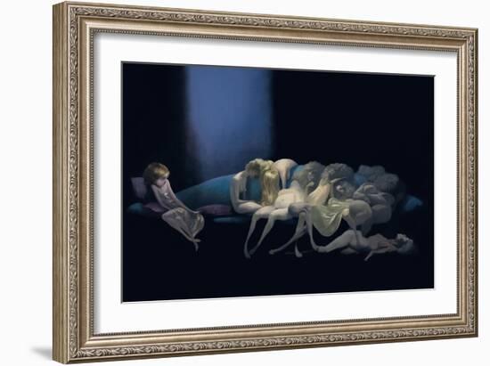 The Young Bride and the Dead Wives, from 'Bluebeard' by Charles Perrault (1628-1703)-Daniel Cacouault-Framed Giclee Print