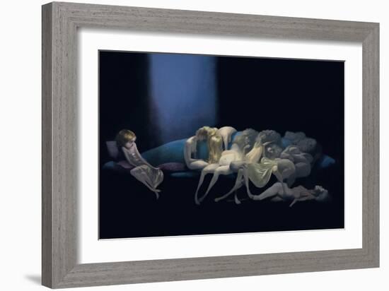 The Young Bride and the Dead Wives, from 'Bluebeard' by Charles Perrault (1628-1703)-Daniel Cacouault-Framed Giclee Print