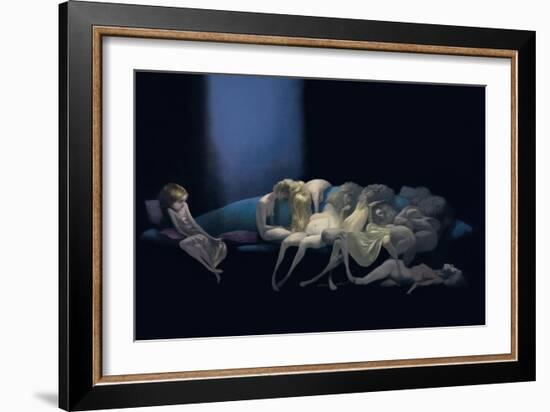 The Young Bride and the Dead Wives, from 'Bluebeard' by Charles Perrault (1628-1703)-Daniel Cacouault-Framed Giclee Print