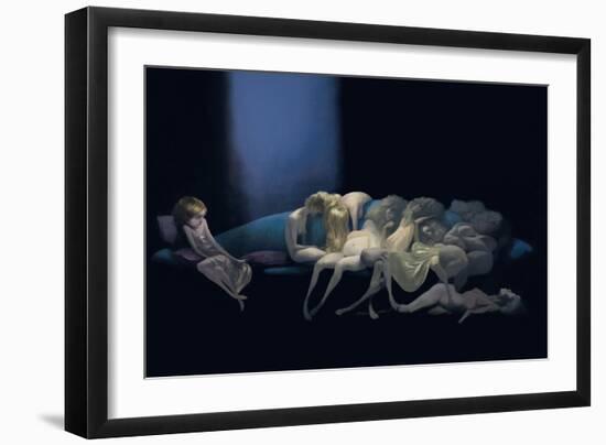The Young Bride and the Dead Wives, from 'Bluebeard' by Charles Perrault (1628-1703)-Daniel Cacouault-Framed Giclee Print