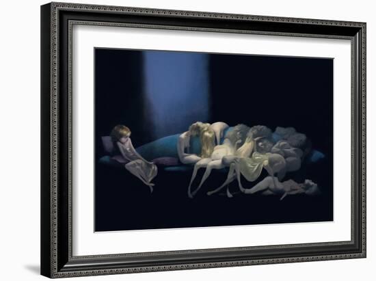 The Young Bride and the Dead Wives, from 'Bluebeard' by Charles Perrault (1628-1703)-Daniel Cacouault-Framed Giclee Print