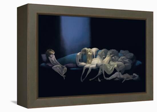 The Young Bride and the Dead Wives, from 'Bluebeard' by Charles Perrault (1628-1703)-Daniel Cacouault-Framed Premier Image Canvas