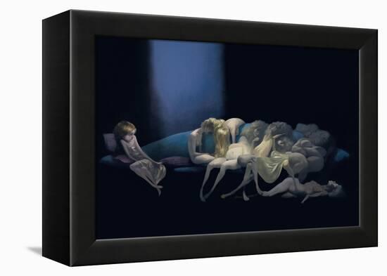 The Young Bride and the Dead Wives, from 'Bluebeard' by Charles Perrault (1628-1703)-Daniel Cacouault-Framed Premier Image Canvas