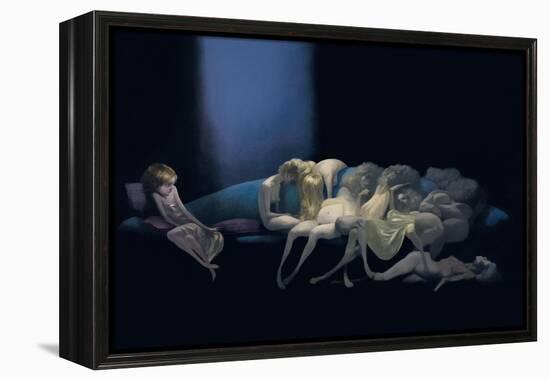 The Young Bride and the Dead Wives, from 'Bluebeard' by Charles Perrault (1628-1703)-Daniel Cacouault-Framed Premier Image Canvas