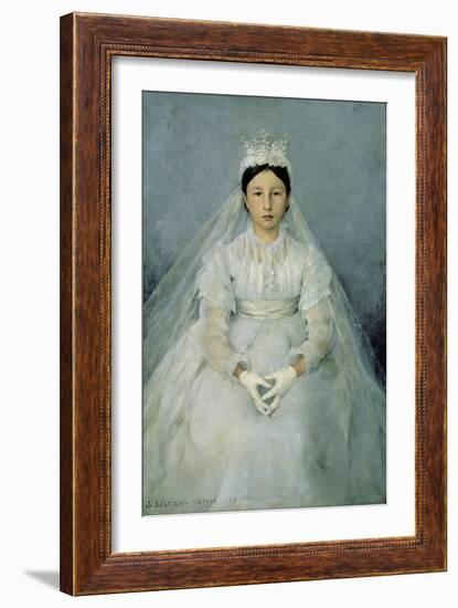 The Young Communicant, 1875-Jules Bastien-Lepage-Framed Giclee Print