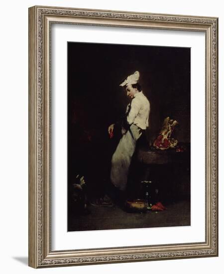 The Young Cook, 1855-70 (Oil on Canvas)-Auguste Theodule Ribot-Framed Giclee Print