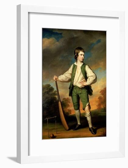 The Young Cricketer - Portrait of Lewis Cage, 1768-Francis Cotes-Framed Giclee Print