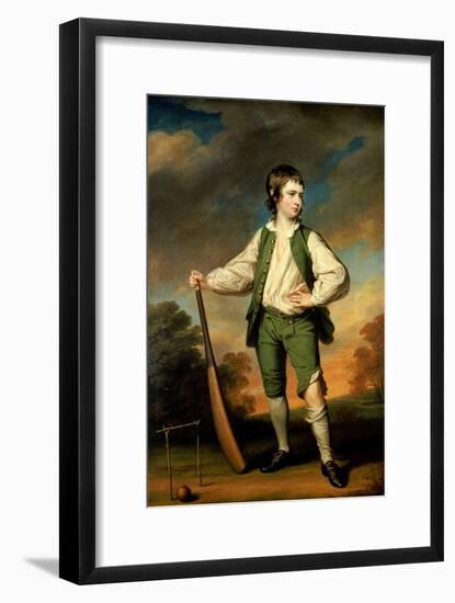 The Young Cricketer - Portrait of Lewis Cage, 1768-Francis Cotes-Framed Giclee Print