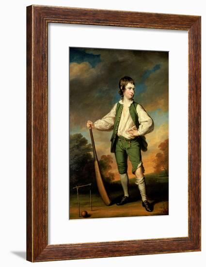 The Young Cricketer - Portrait of Lewis Cage, 1768-Francis Cotes-Framed Giclee Print