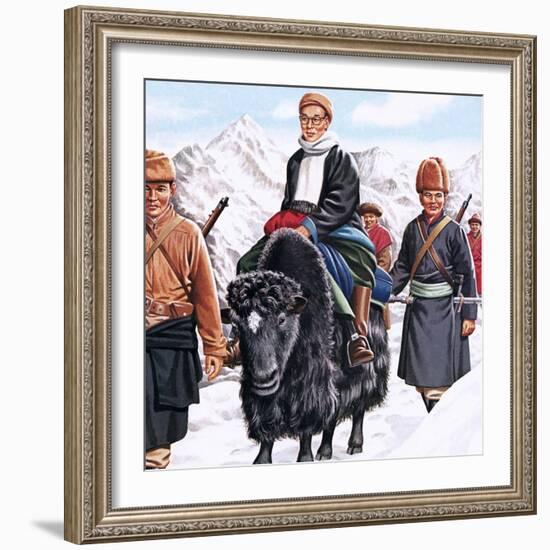 The Young Dalai Lama Fleeing the Chinese-John Keay-Framed Giclee Print