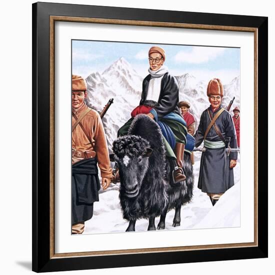 The Young Dalai Lama Fleeing the Chinese-John Keay-Framed Giclee Print