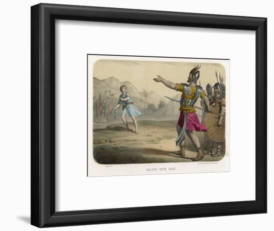 The Young David Challenges the Mighty Goliath-null-Framed Photographic Print