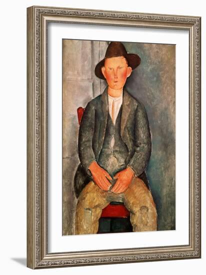 The Young Farmer, 1918-Amedeo Modigliani-Framed Giclee Print