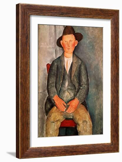 The Young Farmer, 1918-Amedeo Modigliani-Framed Giclee Print