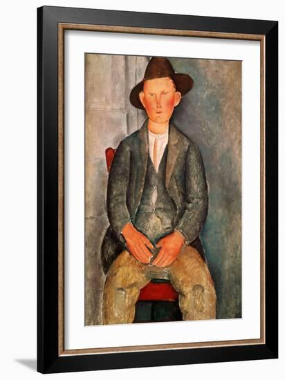 The Young Farmer, 1918-Amedeo Modigliani-Framed Giclee Print