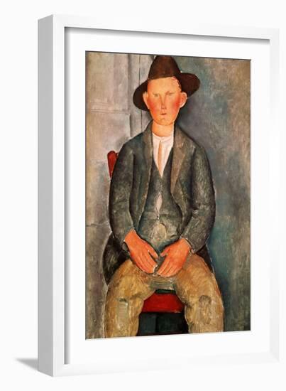 The Young Farmer, 1918-Amedeo Modigliani-Framed Giclee Print