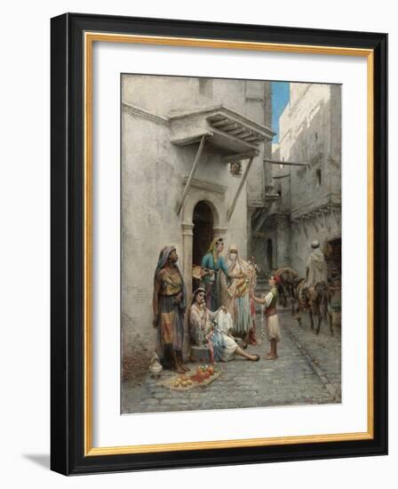 The Young Flower Seller; Le Jeune Marchand De Fleurs-Pierre Outin-Framed Giclee Print