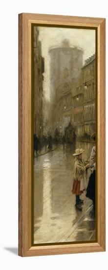 The Young Flower Vendor-Paul Fischer-Framed Premier Image Canvas