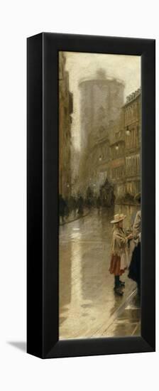 The Young Flower Vendor-Paul Fischer-Framed Premier Image Canvas