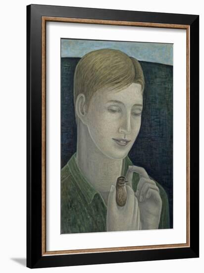 The Young Francis (Boy Holding Bird), 2015-Ruth Addinall-Framed Giclee Print