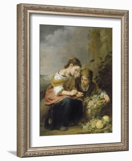 The Young Fruit Merchant, about 1670/75-Bartolomé Estéban Murillo-Framed Giclee Print