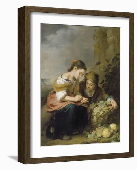 The Young Fruit Merchant, about 1670/75-Bartolomé Estéban Murillo-Framed Giclee Print