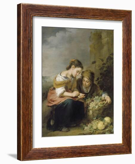 The Young Fruit Merchant, about 1670/75-Bartolomé Estéban Murillo-Framed Giclee Print