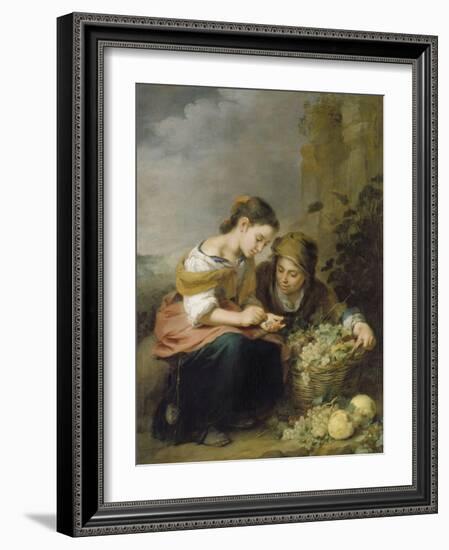 The Young Fruit Merchant, about 1670/75-Bartolomé Estéban Murillo-Framed Giclee Print