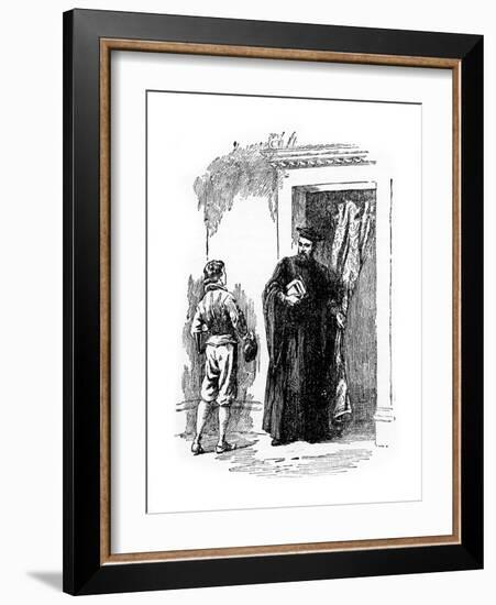 The Young Galileo and Ostilio Ricci-null-Framed Giclee Print