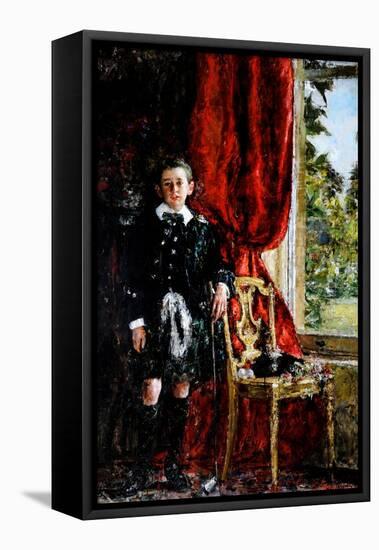 The Young Golfer-Antonio Mancini-Framed Premier Image Canvas