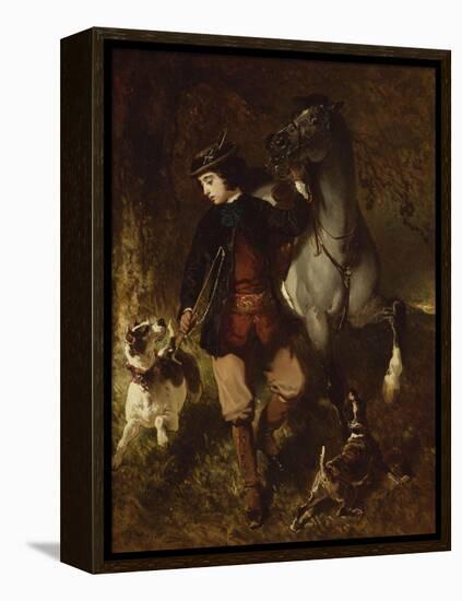 The Young Horseman-Alfred De Dreux-Framed Premier Image Canvas