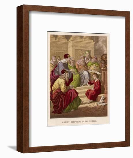 The Young Jesus Debates Theology with the Doctors of the Temple at Jerusalem-null-Framed Art Print